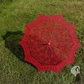 Ruby piros horgolt napernyő