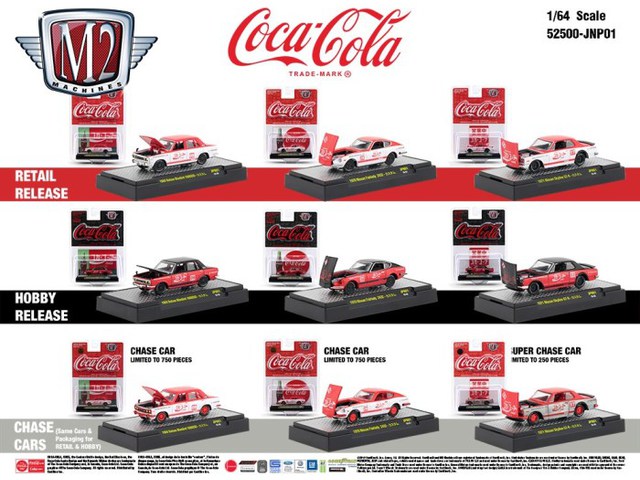 M2 Machines Japán modellek limitált COCA-COLA festéssel készleten