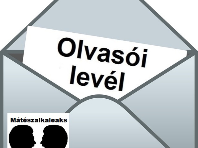 Olvasói levél, öt témát érintve.