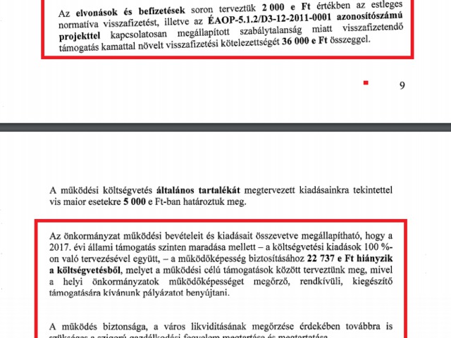 Mátészalka költségvetése: 2017 (érdekességek) .I.