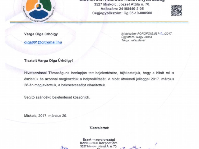 Az EMKK megoldotta  a balesetveszélyes vízelvezető akna fedését.