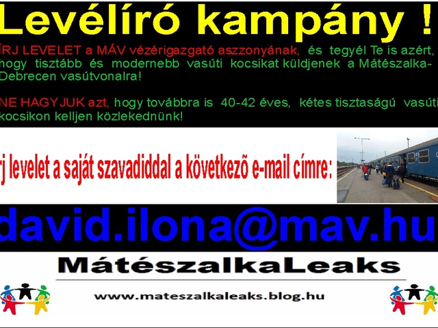Levélíró kampányt indítottunk!