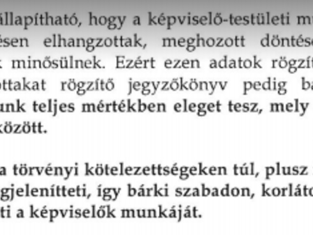 Nem lesznek elérhetőek az Interneten a képviselő-testületi gyűléseken készült videók!