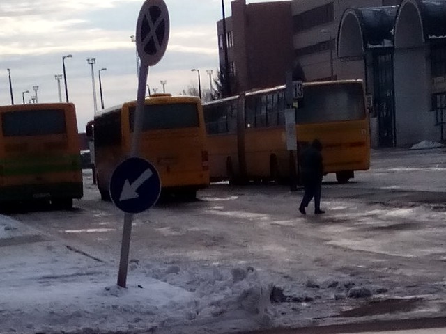 Balesetveszély a mátészalkai buszállomáson !