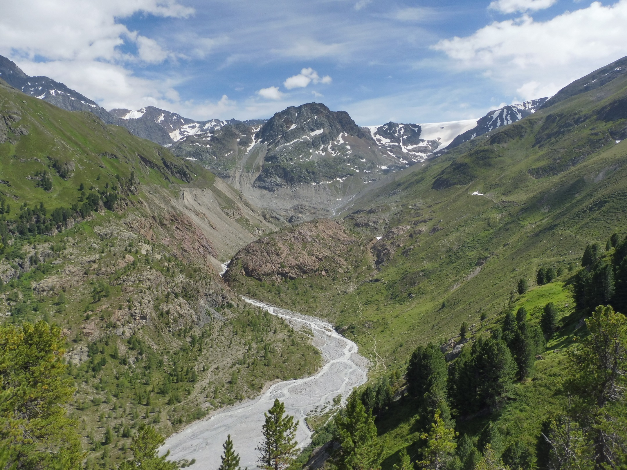 Gepatschgletscher a háttérben