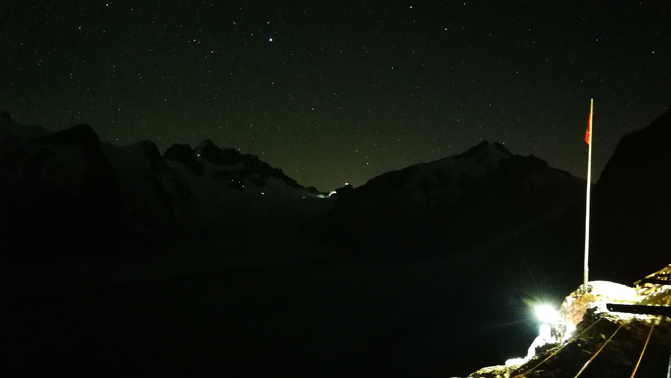 A Jungfraujoch fénye a távolban