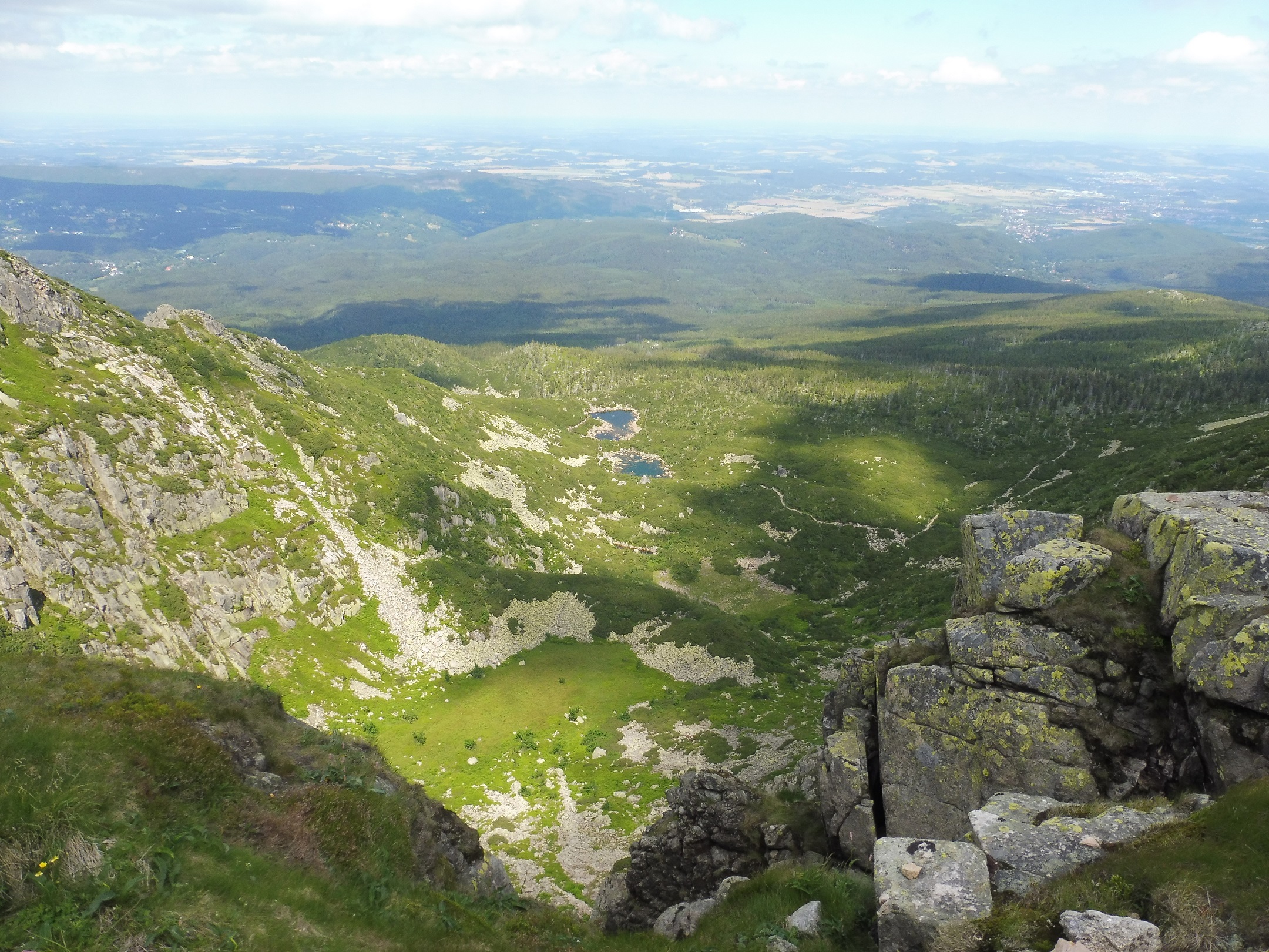 Kilátás Lengyelország felé a Vysoké Kolo-ról