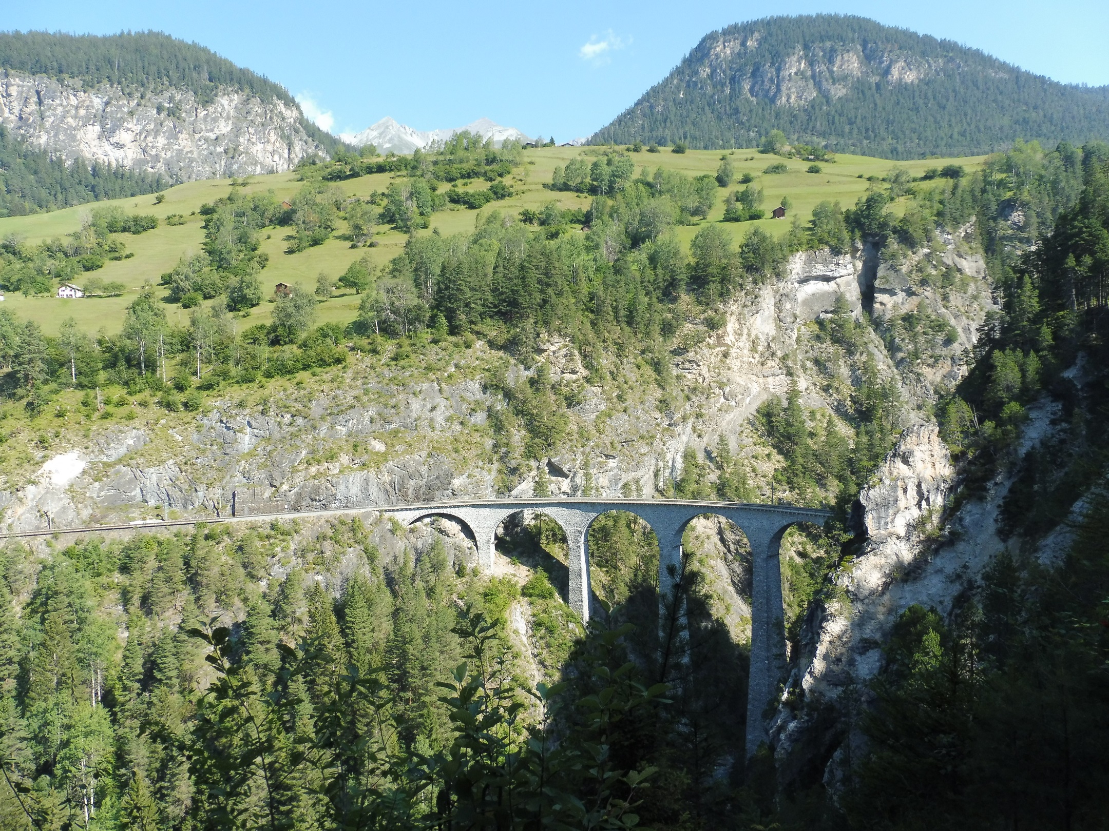 A 136 m hosszú Landwasserviadukt