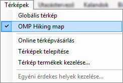 Ha feltelepítetted a programot és a túratérképet, itt tudod kiválasztani