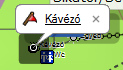 A kész pontra kattintva megjelenik egy lufi a pont nevével, arra kattintva pedig a pont adatai módosíthatók, akár egyedi ikont is választhatsz neki.