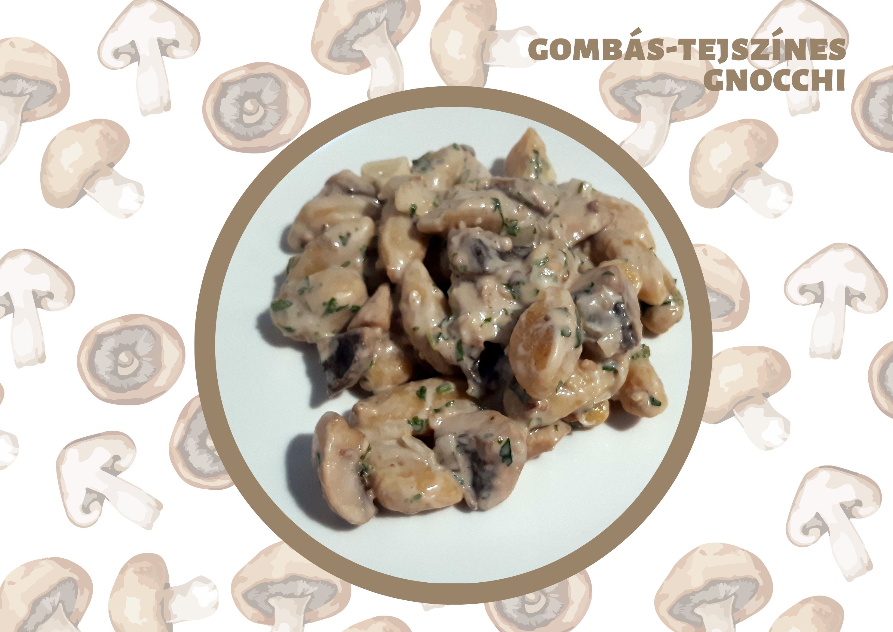 Gombás-tejszínes gnocchi