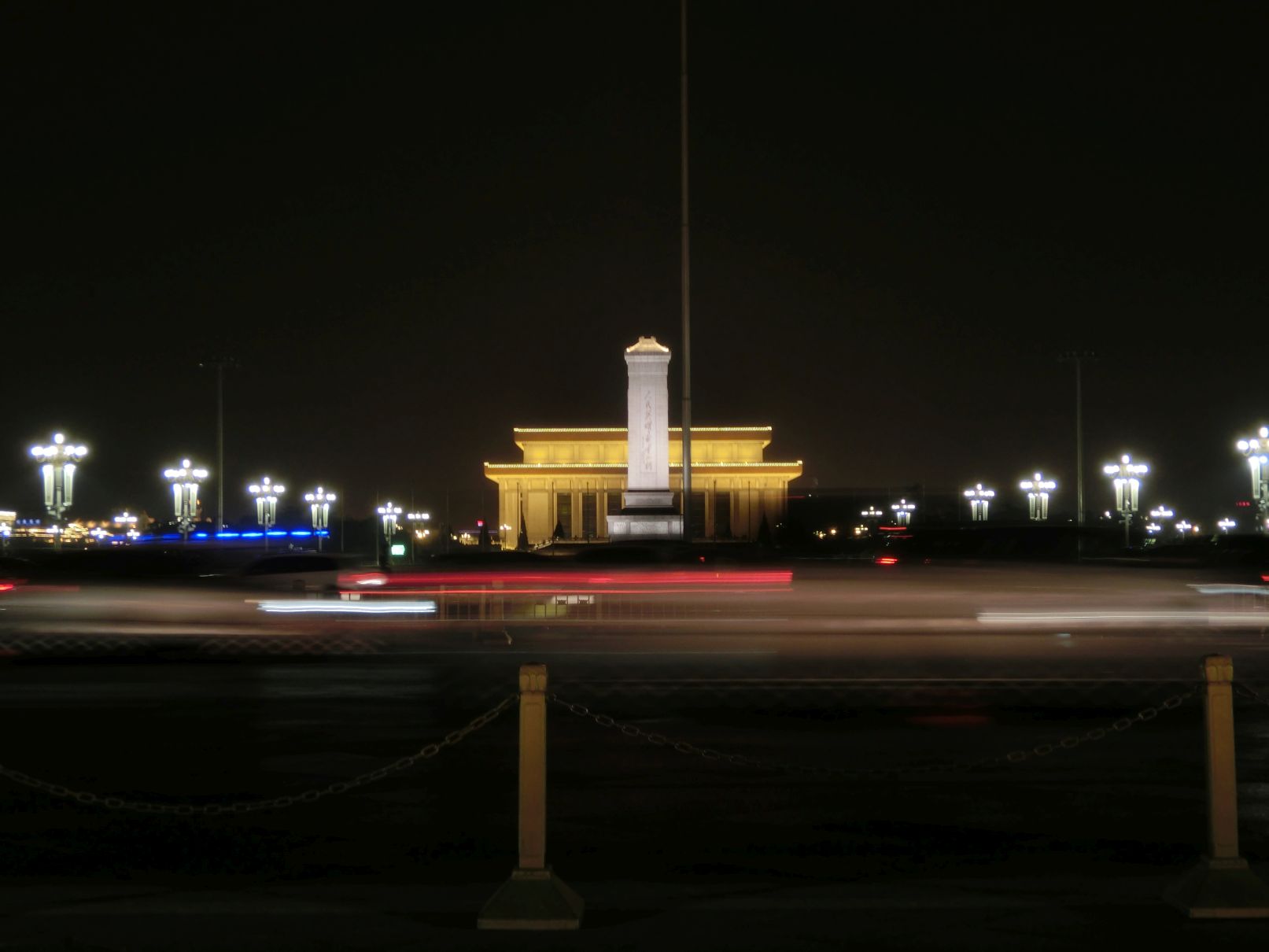 A hosszú záridőt próbálgattam a Tiananmen téren