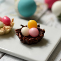 Húsvéti aprósütik #3 - csokis tojásfészkek