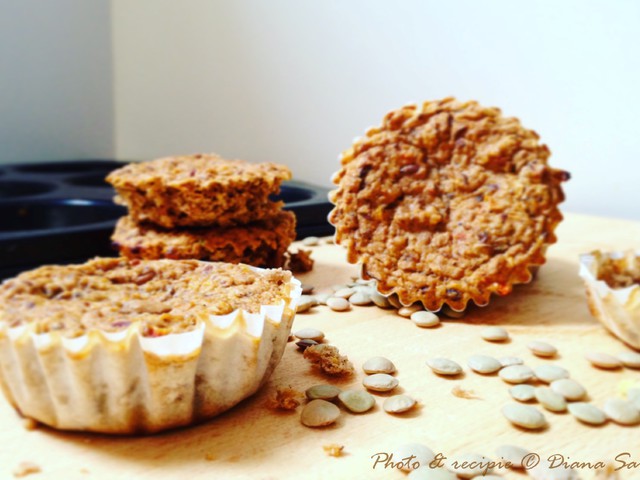 Lencsés paradicsomos muffin
