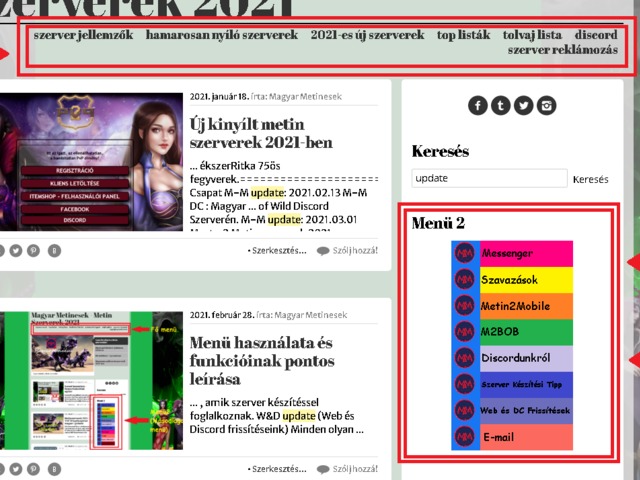Menü használata és funkcióinak pontos leírása