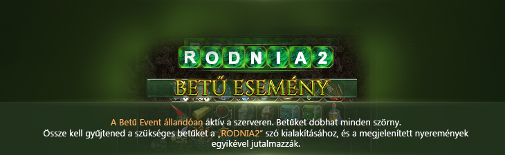 Rodnia2 - Betű esemény event