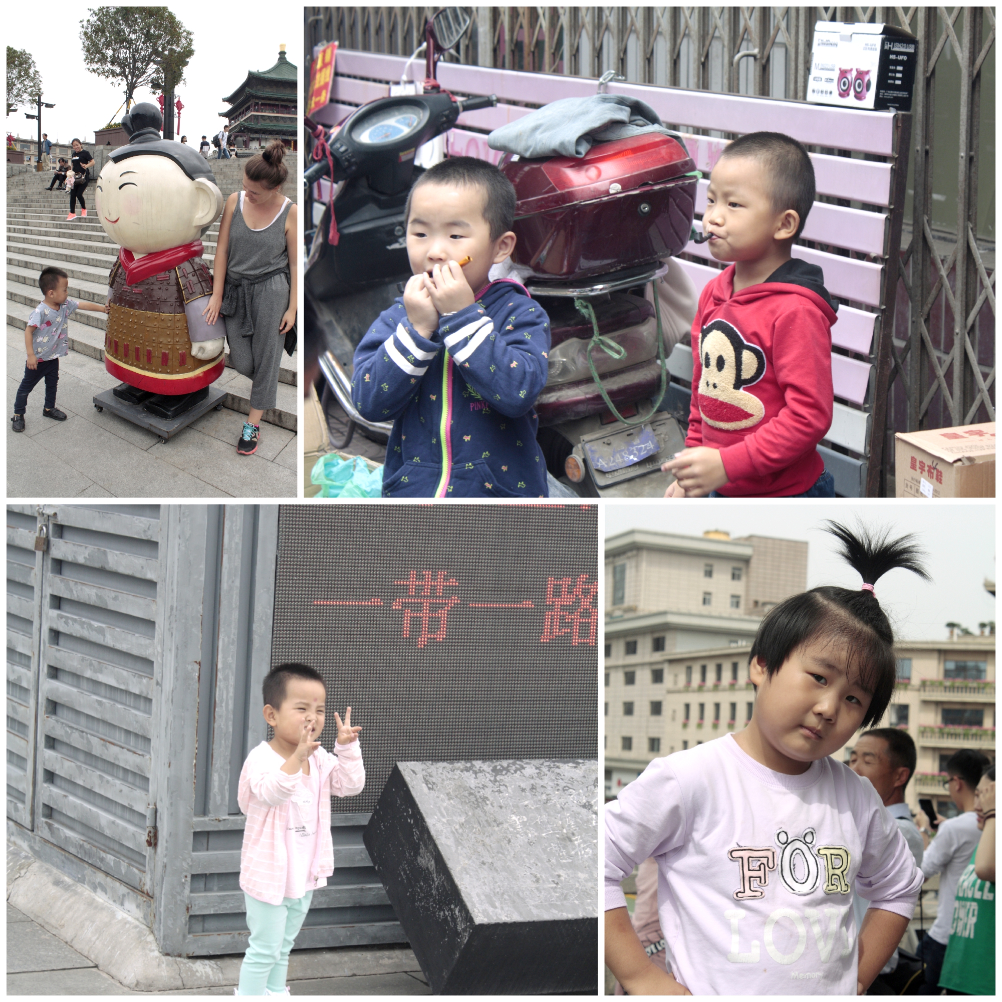 Cukiságfelhők Kínában is a gyerekek. 