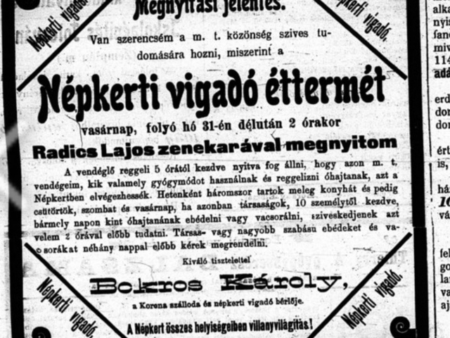 120 éves a Népkerti Vigadó