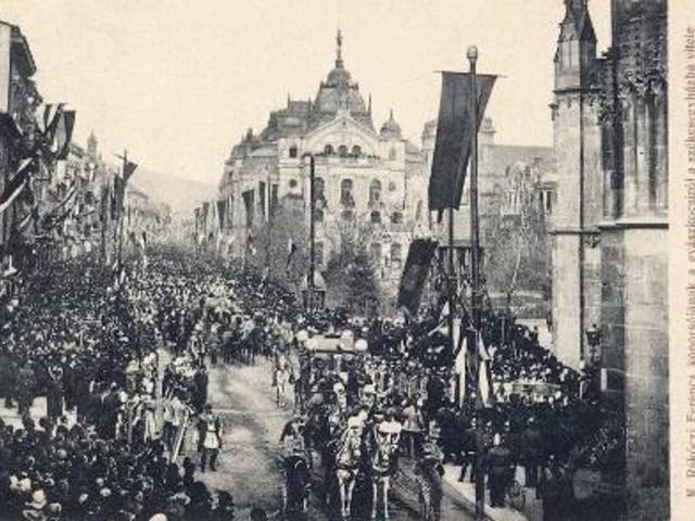 Rákóczi hamvainak hazahozatala Miskolc és Borsod vármegye érintésével