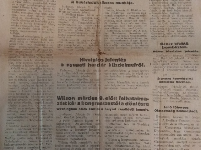 Miskolczi Napló 1917. február 21.