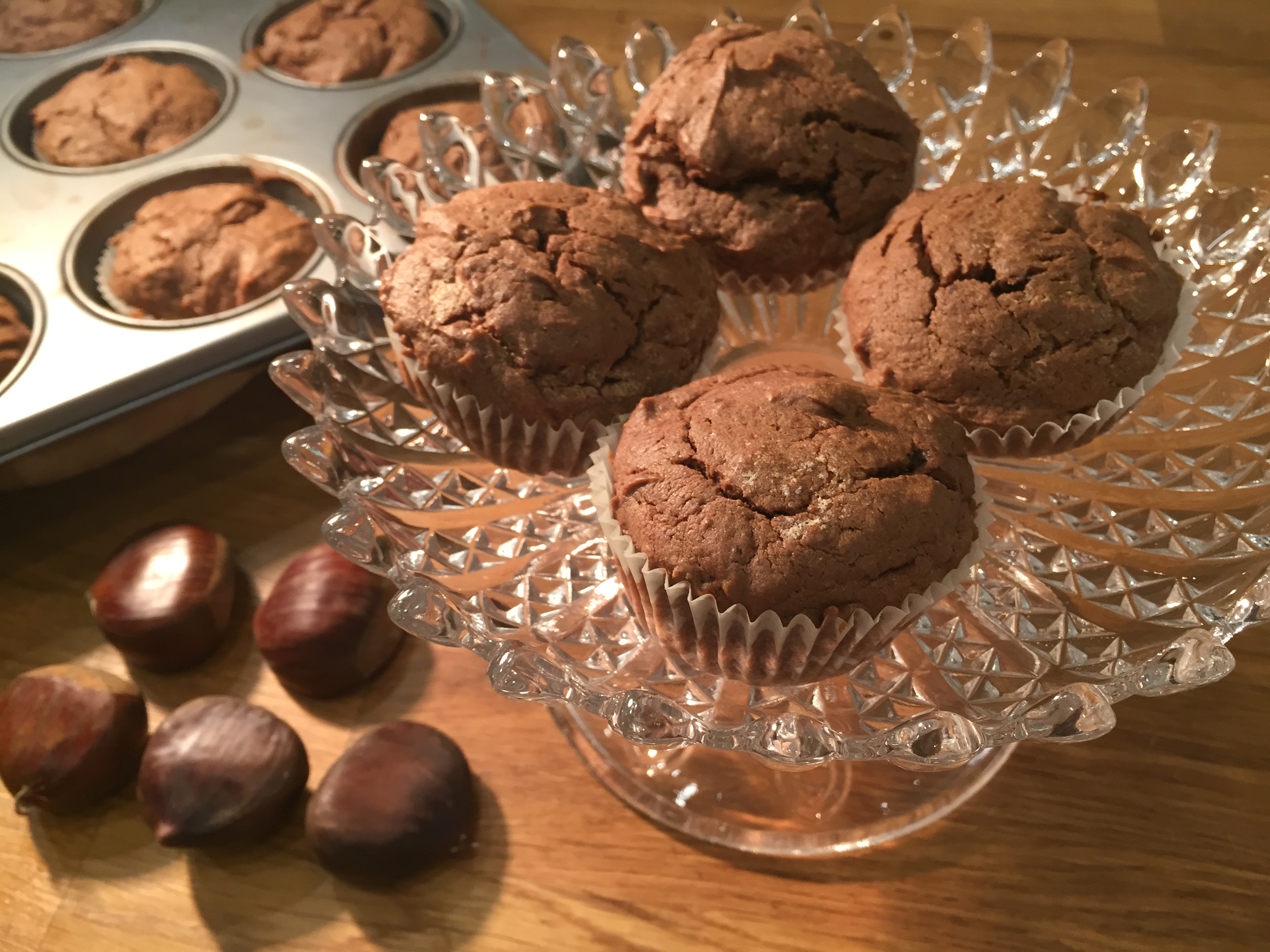 Gesztenyés-csokis muffin