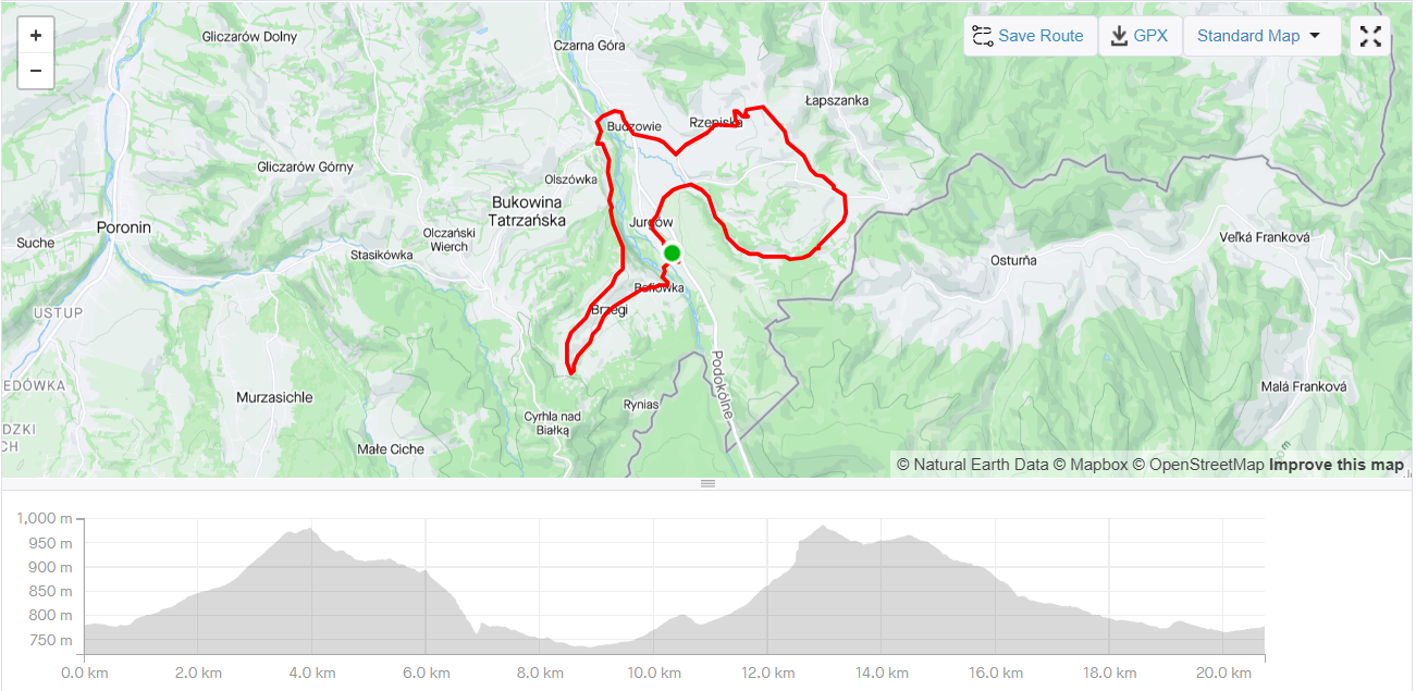 Térkép mountainbike