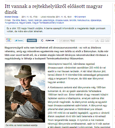 Molnár Orsolya: Itt vannak a rejtekhelyükről előásott magyar dinók