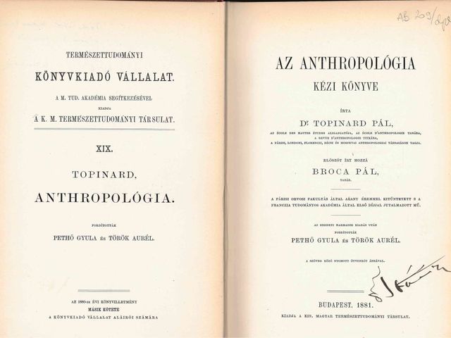 Az anthropológia kézi könyve