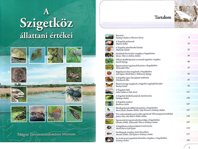Gubányi András és Mészáros Ferenc (szerkesztők): A Szigetköz állattani értékei.