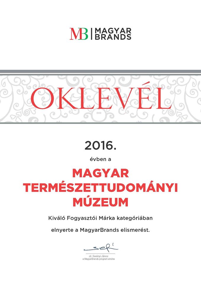 Magyar Brands díjat nyert a múzeum