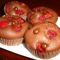 Spontán csokis-málnás muffin