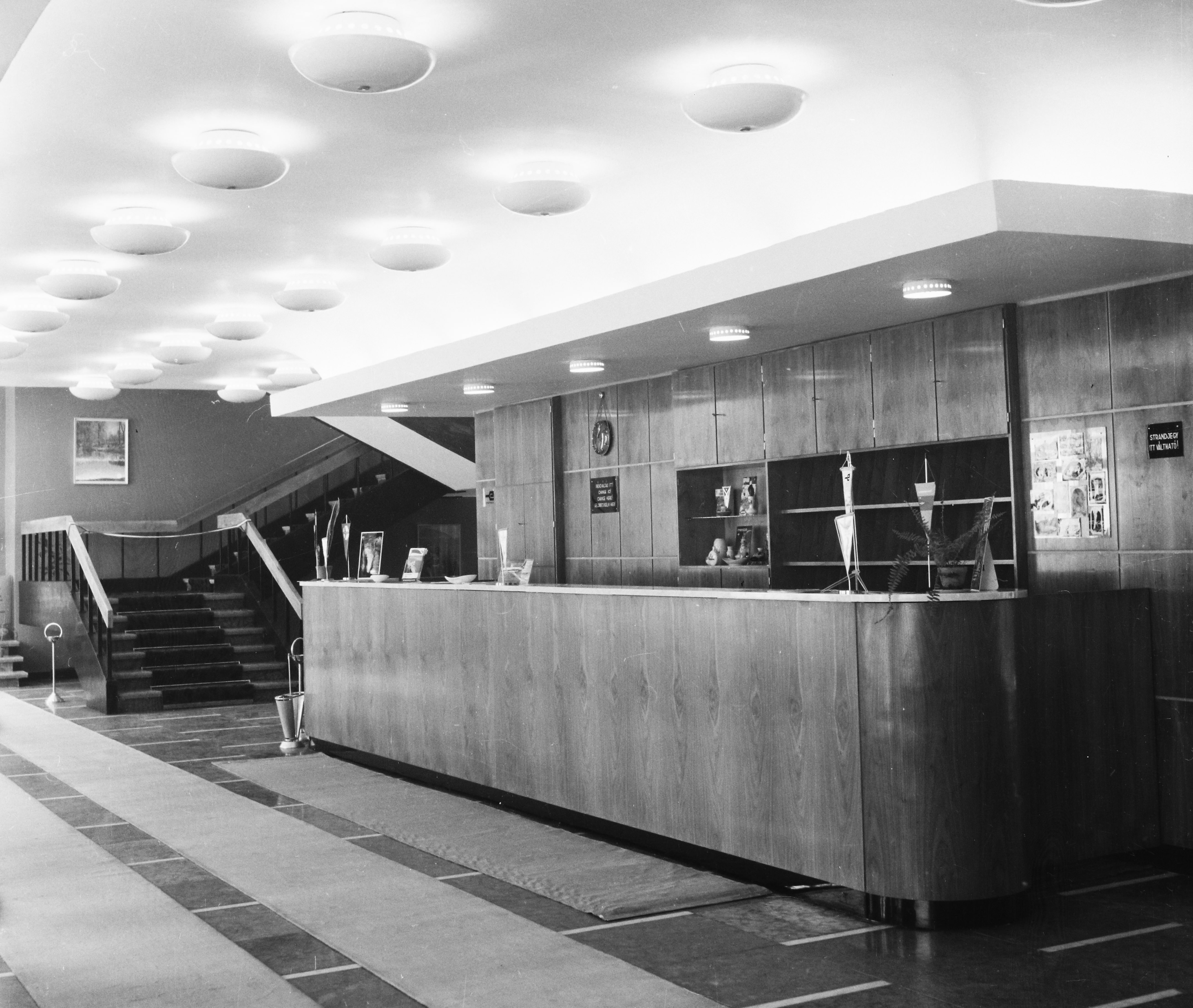 A Fürdő Hotel recepciója 1967-ben. Kép: Fortepan/Bauer Sándor