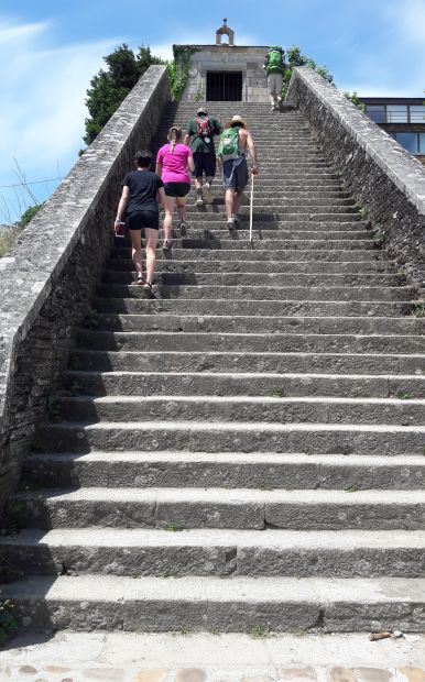 El camino, Francia Út, a meredek lépcsősor a portomaríni híd után