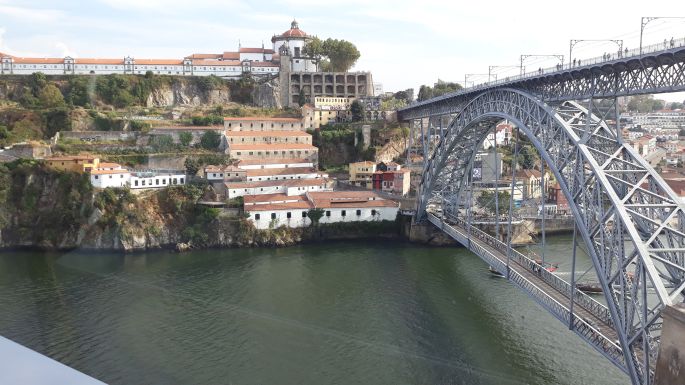 Portugál camino, Porto, Lajos híd a siklóról fotózva