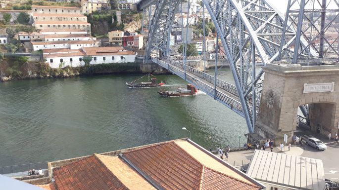 Portugál camino, Porto, Lajos híd a siklóról fotózva