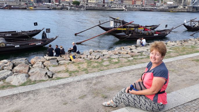 Portugál camino, Porto, parti sétány Andreával