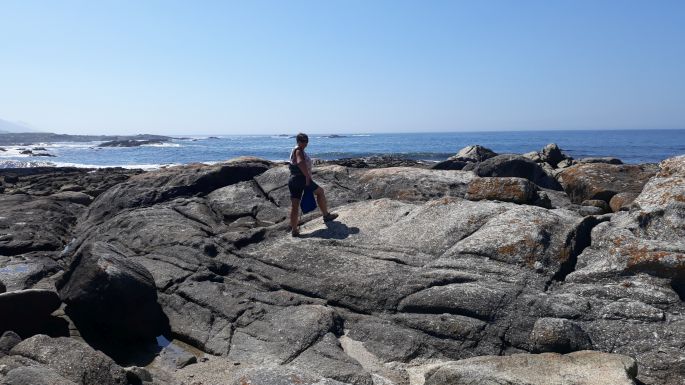 Portugál Camino Costa, Porto Mougás, óceánparti sziklák