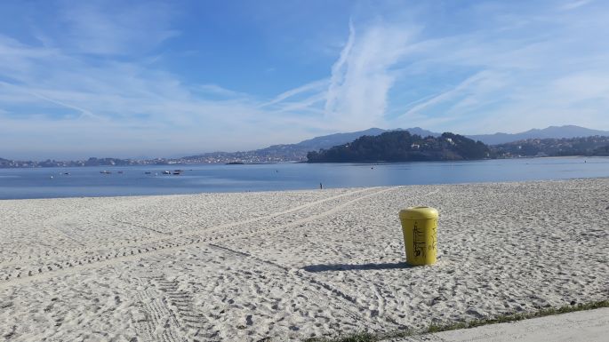 Portugál Camino Costa, Baiona homokos partja