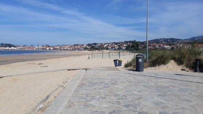 Portugál Camino Costa, itt az út elkanyarodik a parttól