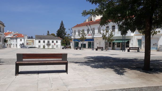 Portugál Camino, Ansiao, főtér