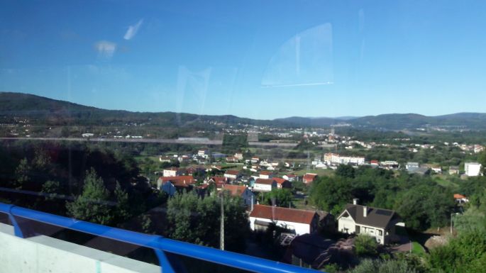 El camino, úton Porto felé, a buszról