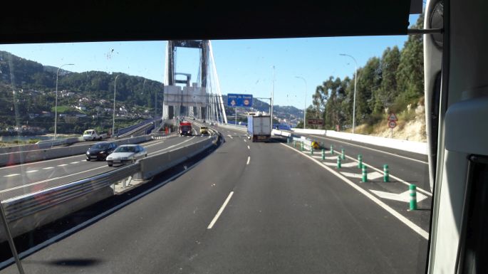 El camino, úton Porto felé, a buszról