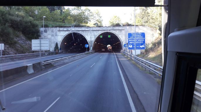 El camino, úton Porto felé, a buszról