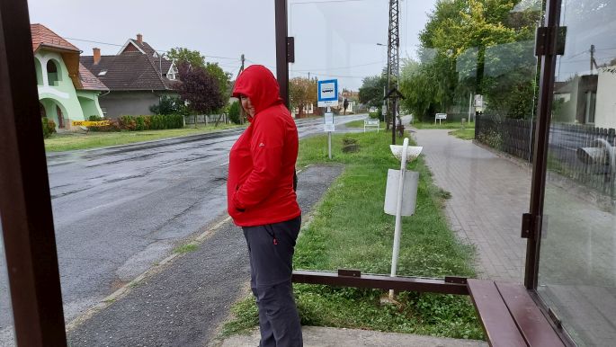 Balaton túra, a vacsoráról vissza a szállásra jókedvűen :-)