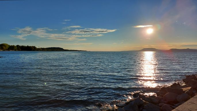 Balaton túra, Balatonlelle, naplemente és az aranyhíd