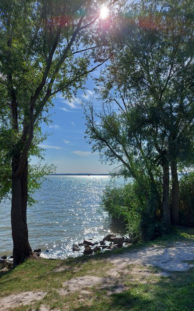 Balaton túra, Vonyarcvashegy, a part és a csillogó víztükör