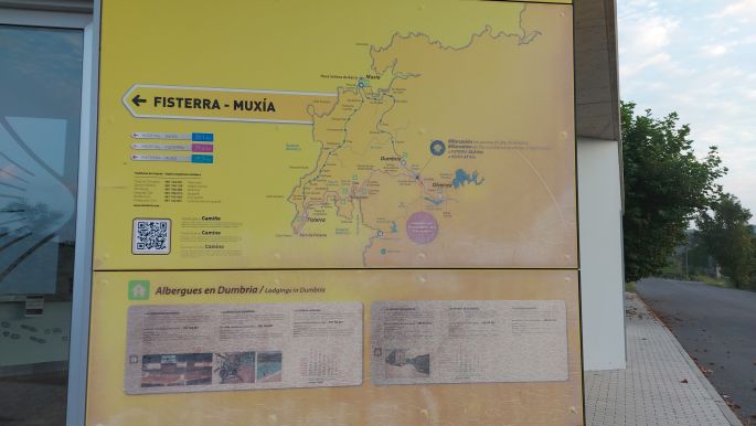 Camino de Muxía, zarándok információs pont térképpel