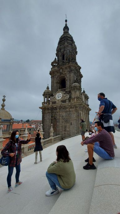 Santiago de Compostela, a katedrális tetején