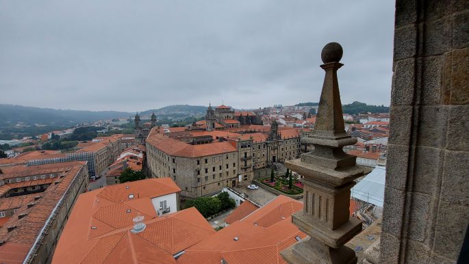 Santiago de Compostela, kilátás a katedrális tornyából