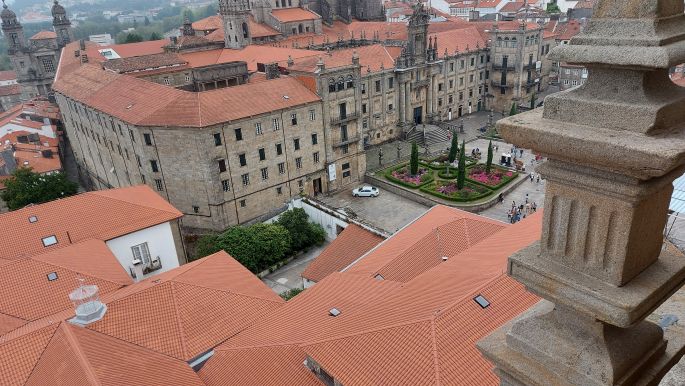 Santiago de Compostela, kilátás a katedrális tornyából